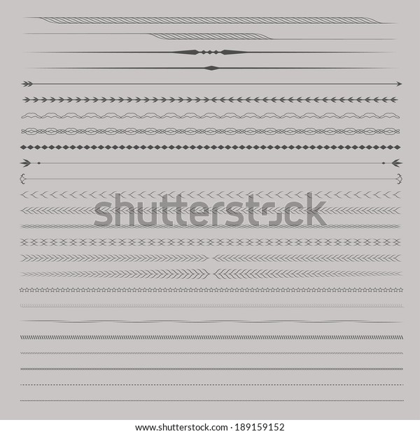 Set of Vector Dividers\
for page design