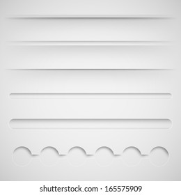 set of vector dividers for web design 