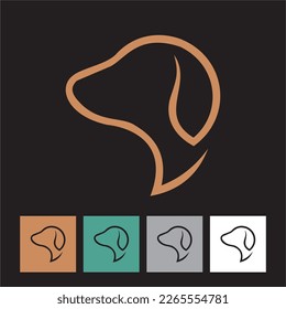 Set of vector dog logo and icons for dog club or shop, grooming, training