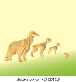 Set of vector dogs