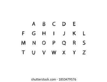 Set of vector doodle letters on white background