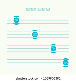 Set of vector downloaders. progress bar and loading icon. ui preloader web elements.