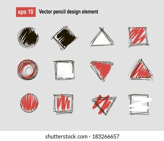 Set of vector drawing abstract arrows and symbols