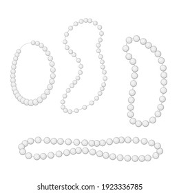 Line drawing cartoon pearl necklace  CanStock