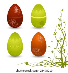 Set of vector Easter eggs