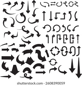 Set of vector editable arrow