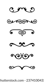 Set vector elegant ornamental elements