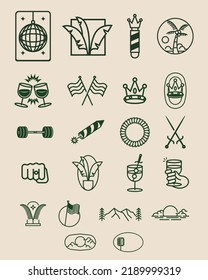 A set of vector element design for graphical item