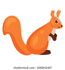Set of vector elements in the autumn style. Leaves, acorns, berries, cranberries, mountain ash. Vector cartoon style.