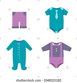 Set of vector elements. Baby items. Can be used for design of an invitation card, greeting card, children's party.