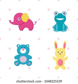 Set of vector elements. Baby items. Can be used for design of an invitation card, greeting card, children's party.