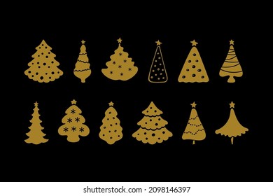 Set of vector elements for Christmas and New Year