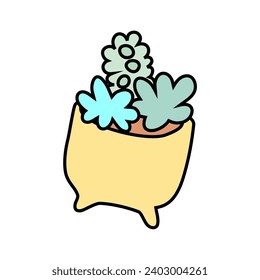 set of vector elements cute simple dolls