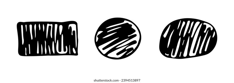 Set of vector elements for headers. Place a title. Patterns, doodles. Illustrations for print, posters, advertising. Hand drawing. EPS10