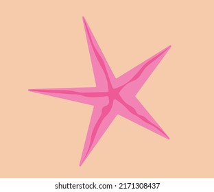 Set of vector elements icons : Starfish. A collection for relaxing on the beach. Hello Summer Icon. Illustration concept.