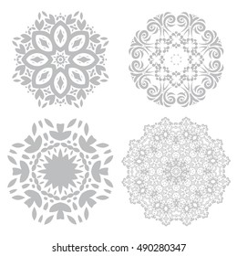 set of vector elements of the mandala.