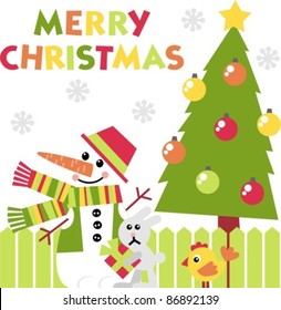 A set of vector elements in the New Year theme