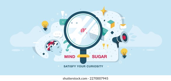 Set of vector elements. Search, brain, mouthpiece, light bulb, etc.