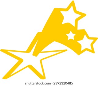 set of vector elements of stars illustration