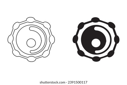 Set the vector emergency siren symbol in a flat design.