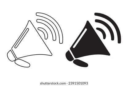Set the vector emergency siren symbol in a flat design.