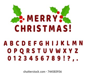 Set of vector english alphabet. Uppercase letters. Merry Christmas. - Powered by Shutterstock - Get 15% off with code: PIKWIZARD15