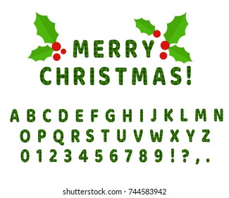 Set of vector english alphabet. Uppercase letters. Merry Christmas. - Powered by Shutterstock - Get 15% off with code: PIKWIZARD15