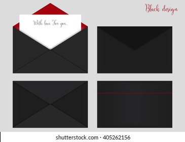 Set of the vector envelopes for design flyer, vector brochure