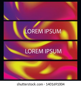 Set of Vector EPS 10 illustration Gradient Background Texture. Template for design, banner, flyer, business card, poster, wallpaper, brochure, smartphone screen, mobile app