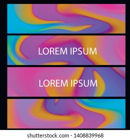 Set of Vector EPS 10 illustration Gradient Background Texture. Template for design, banner, flyer, business card, poster, wallpaper, brochure, smartphone screen, mobile app.
