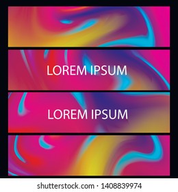 Set of Vector EPS 10 illustration Gradient Background Texture. Template for design, banner, flyer, business card, poster, wallpaper, brochure, smartphone screen, mobile app.