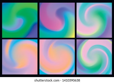 Set of Vector EPS 10 illustration Gradient Background Texture. Template for design, banner, flyer, business card, poster, wallpaper, brochure, smartphone screen, mobile app.