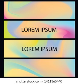 Set of Vector EPS 10 illustration Gradient Background Texture. Template for design, banner, flyer, business card, poster, wallpaper, brochure