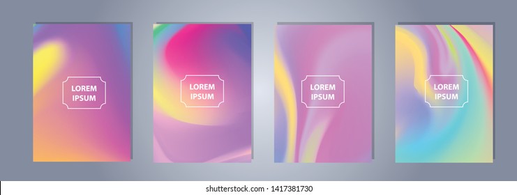 Set of Vector EPS 10 illustration Gradient Background Texture. Template for design, banner, flyer, business card, poster, wallpaper, brochure, smartphone screen, mobile app.