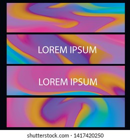Set of Vector EPS 10 illustration Gradient Background Texture. Template for design, banner, flyer, business card, poster, wallpaper, brochure, smartphone screen, mobile app.