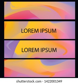 Set of Vector EPS 10 illustration Gradient Background Texture. Template for design, banner, flyer, business card, poster, wallpaper, brochure, smartphone screen, mobile app.