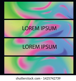 Set of Vector EPS 10 illustration Gradient Background Texture. Template for design, banner, flyer, business card, poster, wallpaper, brochure, smartphone screen, mobile app.