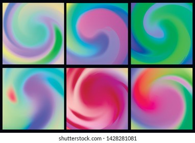  Set of Vector EPS 10 illustration Gradient Background Texture. Template for design, banner, flyer, business card, poster, wallpaper, brochure, smartphone screen, mobile app