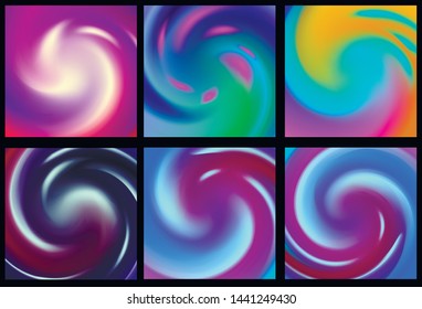 Set of Vector EPS 10 illustration Gradient Background Texture. Template for design, banner, flyer, business card, poster, wallpaper, brochure, smartphone screen, mobile app.