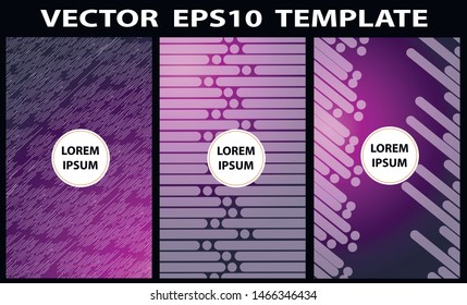 Set of Vector EPS 10 illustration Gradient Background Texture. Template for design, banner, flyer, business card, poster, wallpaper, brochure, smartphone screen, mobile app