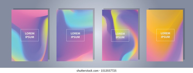 Set of Vector EPS 10 illustration Gradient Background Texture. Template for design, banner, flyer, business card, poster, wallpaper, brochure, smartphone screen, mobile app.