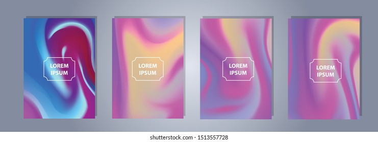 Set of Vector EPS 10 illustration Gradient Background Texture. Template for design, banner, flyer, business card, poster, wallpaper, brochure, smartphone screen, mobile app.