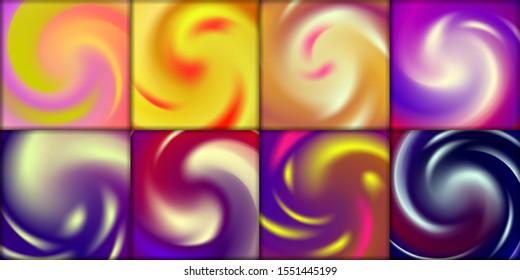 Set of Vector EPS 10 illustration Gradient Background Texture. Template for design, banner, flyer, business card, poster, wallpaper, brochure, smartphone screen, mobile app