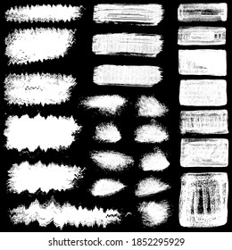 set of vector EPS10 brush stroke stains. Detailing grunge texture. Collection of hand drawn brushes, high quality trace