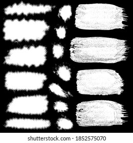 set of vector EPS10 brush stroke stains. Detailing grunge texture. Collection of hand drawn brushes, high quality trace
