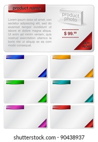 Set of vector e-shop buttons for your products