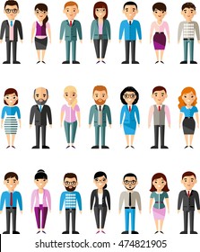 Set of vector european business peoples
illustration of a different manager man and woman
