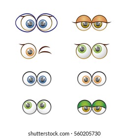 set of vector eyes