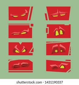 Set of vector eyes illustrations
