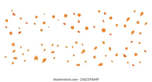 Set Vector Falling Autumn Leaves